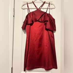 Beautiful Silk Crimson Short Dress Size S ❤️